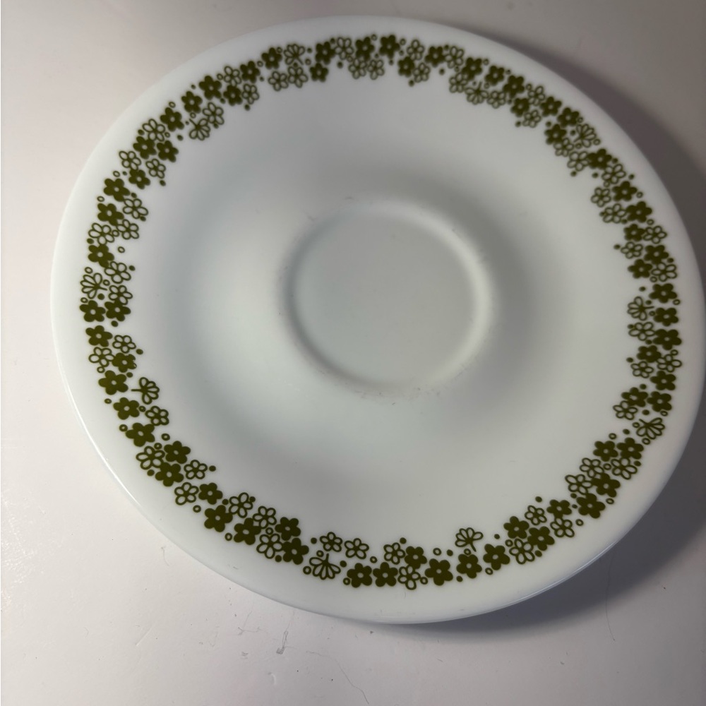Corelle Spring Blossom Flat Cups Saucers Set Of 4 Crazy Daisy By Corning USA - Picture 13 of 14